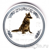 Австралия 1 доллар 2006 Год Собаки Позолота
