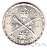 Австралия 1 флорин 1951 50 лет основания