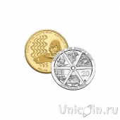 Австралия 20 центов и 1 доллар 2011 Австралийская шерсть