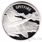 Соломоновы острова 25 долларов 2003 Самолет Supermarine Spitfire