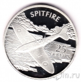Соломоновы острова 25 долларов 2003 Самолет Supermarine Spitfire