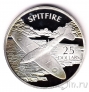 Соломоновы острова 25 долларов 2003 Самолёт Spitfire