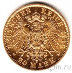 Пруссия 20 марок 1910