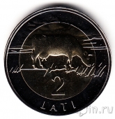 Латвия 2 лата 2003 Корова