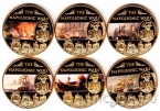 Остров Святой Елены набор 6 монет 2013 Наполеоновские войны