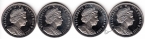 Остров Мэн набор 4 монеты 1 крона 2013 Сочи