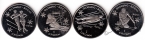 Остров Мэн набор 4 монеты 1 крона 2013 Сочи