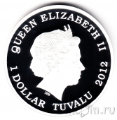 Тувалу 1 доллар 2012 Амурский тигр