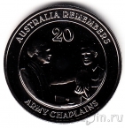 Австралия 20 центов 2013 Военные капелланы