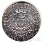 Саксония 3 марки 1910