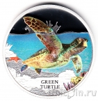 Тувалу 1 доллар 2014 Зеленая черепаха