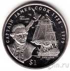Либерия 1 доллар 1999 Капитан Джеймс Кук