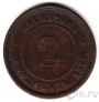 Маврикий 2 цента 1877