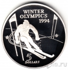Новая Зеландия 5 долларов 1994 Зимние Олимпийские игры
