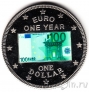 Острова Кука 1 доллар 2003 100 евро