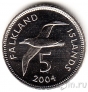 Фолклендские острова 5 пенсов 2004 Альбатрос