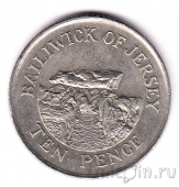 Джерси 10 пенсов 1992