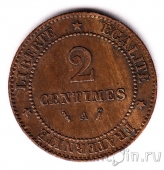 Франция 2 сантима 1885
