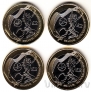 Великобритания набор 4 монеты 2 фунта 2002 Игры содружества
