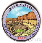 США 25 центов 2012 Chaco Culture (цветная)