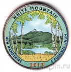 США 25 центов 2013 White Mountain (цветная)