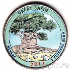 США 25 центов 2013 Great Basin (цветная)