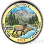 США 25 центов 2011 Olympic (цветная)
