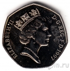 Великобритания 50 пенсов 1997 (большая)