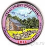США 25 центов 2014 Great Smoky Mountains (цветная)