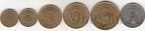 Югославия набор 6 монет 1965