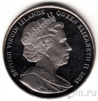 Брит. Виргинские острова 1 доллар 2005 Линкор Миссури