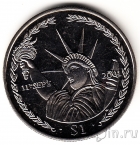 Брит. Виргинские острова 1 доллар 2002 Статуя Свободы
