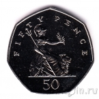 Великобритания 50 пенсов 2001