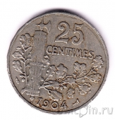 Франция 25 сантимов 1904