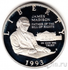 США 1/2 доллара 1993 Джеймс Мэдиссон (proof)