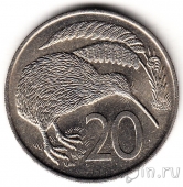 Новая Зеландия 20 центов 1967 Киви