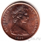 Новая Зеландия 1 цент 1969