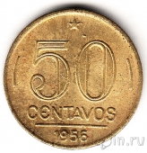 Бразилия 50 сентаво 1956