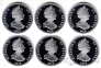 Остров Святой Елены набор 6 монет 2013 Битвы на суше (белые)