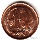 Австралия 1 цент 1982 Опоссум Бронзовая монета.