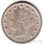 США 5 центов 1891