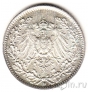 Германская империя 1/2 марки 1916 (D)
