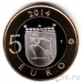 Финляндия 5 евро 2014 Черная гагара