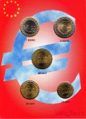 Монако набор 5 евромонет 2003