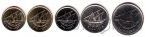 Кувейт набор 5 монет 2007-2013