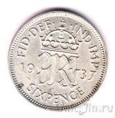 Великобритания 6 пенсов 1937