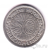 Германия (Веймарская Республика) 50 пфеннигов 1928 (J)