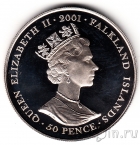 Фолклендские острова 50 пенсов 2001 Эдуард IV