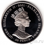 Фолклендские острова 50 пенсов 2001 Генрих VII