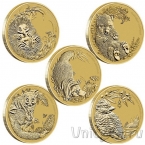 Австралия набор 5 монет 1 доллар 2013 Детеныши